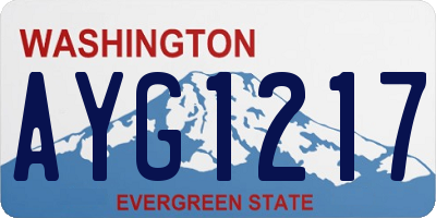 WA license plate AYG1217