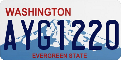 WA license plate AYG1220