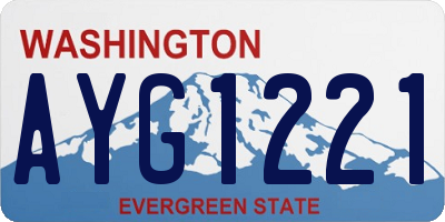 WA license plate AYG1221