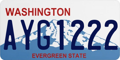 WA license plate AYG1222