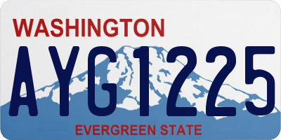 WA license plate AYG1225