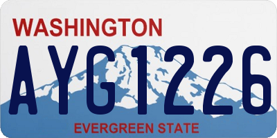 WA license plate AYG1226