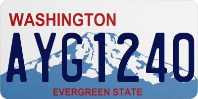 WA license plate AYG1240