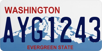 WA license plate AYG1243