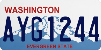 WA license plate AYG1244