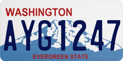 WA license plate AYG1247