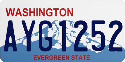 WA license plate AYG1252