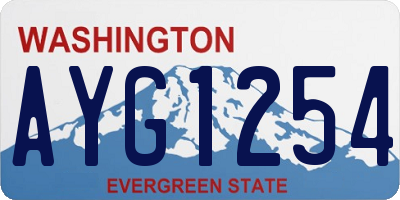 WA license plate AYG1254