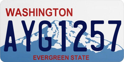 WA license plate AYG1257