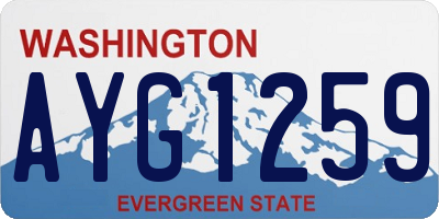 WA license plate AYG1259