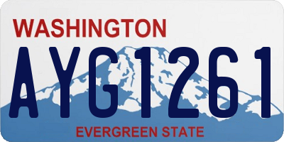 WA license plate AYG1261