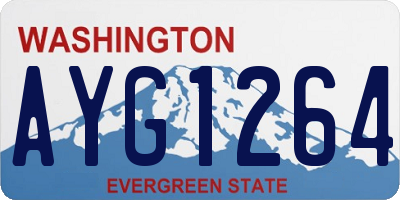 WA license plate AYG1264