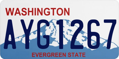 WA license plate AYG1267