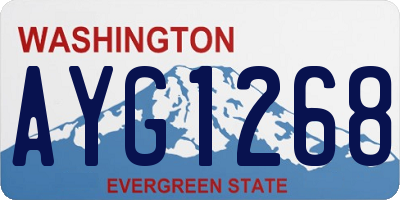 WA license plate AYG1268