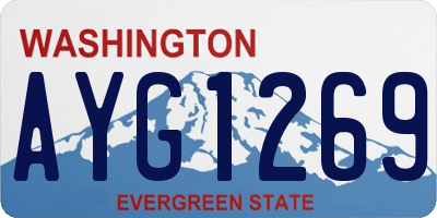 WA license plate AYG1269