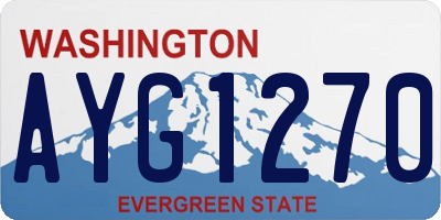 WA license plate AYG1270