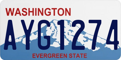 WA license plate AYG1274
