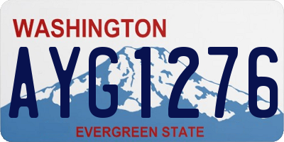 WA license plate AYG1276