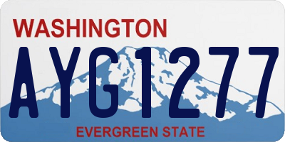 WA license plate AYG1277