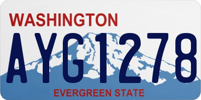 WA license plate AYG1278
