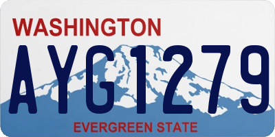 WA license plate AYG1279
