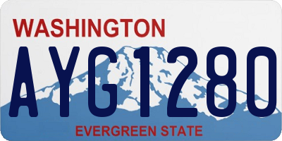 WA license plate AYG1280