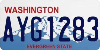 WA license plate AYG1283