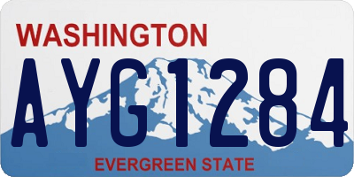 WA license plate AYG1284