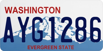 WA license plate AYG1286