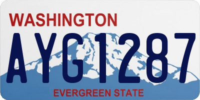 WA license plate AYG1287