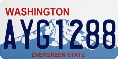 WA license plate AYG1288