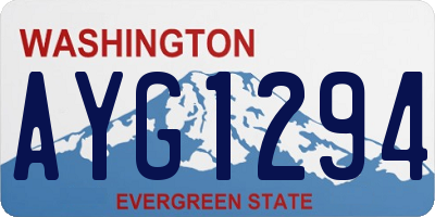 WA license plate AYG1294