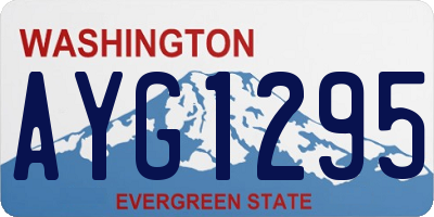WA license plate AYG1295