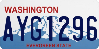 WA license plate AYG1296