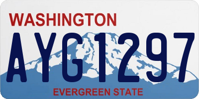 WA license plate AYG1297