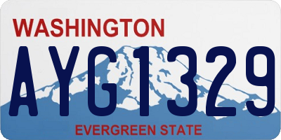 WA license plate AYG1329