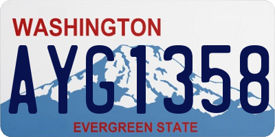 WA license plate AYG1358
