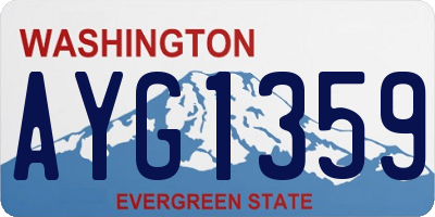 WA license plate AYG1359