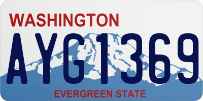 WA license plate AYG1369
