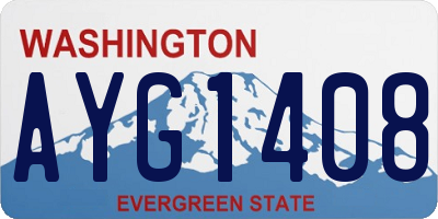 WA license plate AYG1408