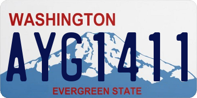WA license plate AYG1411