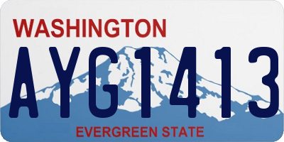 WA license plate AYG1413
