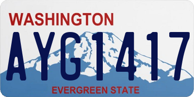 WA license plate AYG1417