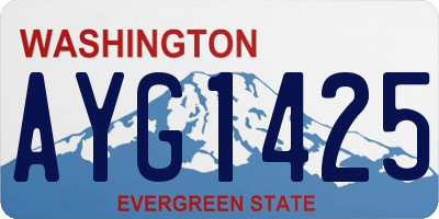 WA license plate AYG1425