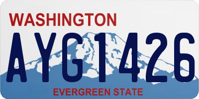 WA license plate AYG1426