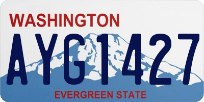 WA license plate AYG1427