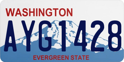 WA license plate AYG1428