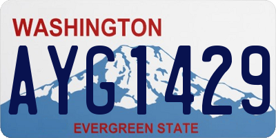 WA license plate AYG1429