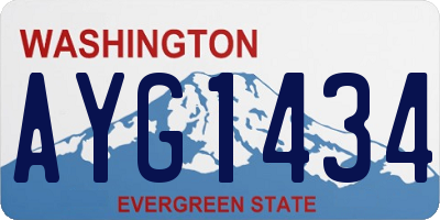WA license plate AYG1434
