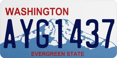 WA license plate AYG1437